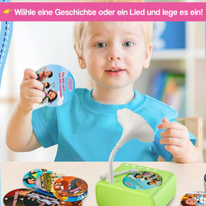 Smartes Mini-Grammophon mit 96 Schallplatten + Bluetooth