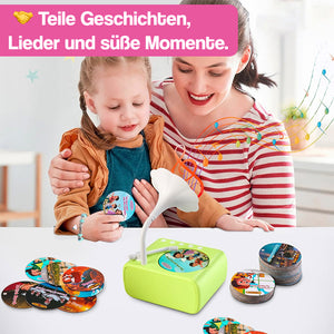 Smartes Mini-Grammophon mit 96 Schallplatten + Bluetooth