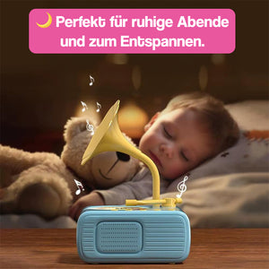 Smartes Mini-Grammophon mit 96 Schallplatten + Bluetooth