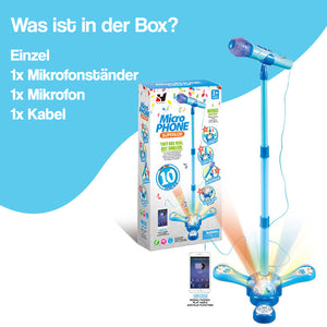 Komplettes Karaoke-Mikrofon-Set mit LED-Ständer