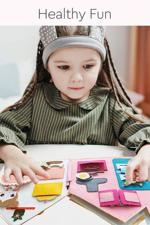 Mein kleines Zimmer Montessori Interaktive Multi-Aktivität Pädagogisches Stilles Buch