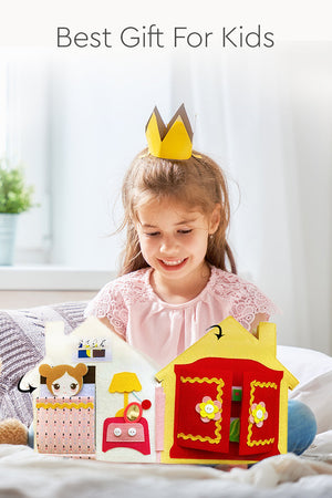 Mein kleines Zimmer Montessori Interaktive Multi-Aktivität Pädagogisches Stilles Buch