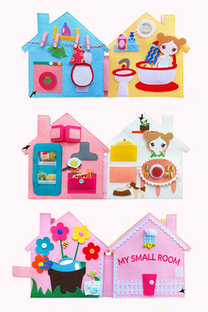 Mein kleines Zimmer Montessori Interaktive Multi-Aktivität Pädagogisches Stilles Buch