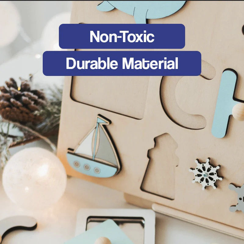 Montessori-Holzbrett mit individuellem Namen