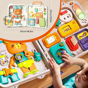 Motorikbrett Montessori Lernspielzeug für Kleinkinder