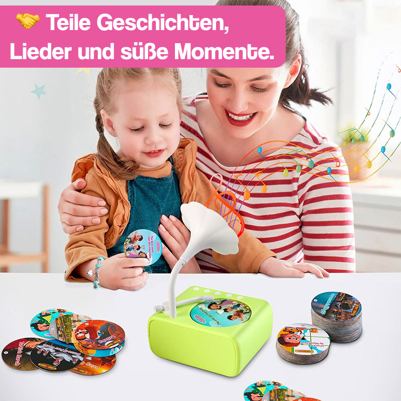 Smartes Mini-Grammophon mit 96 Schallplatten + Bluetooth