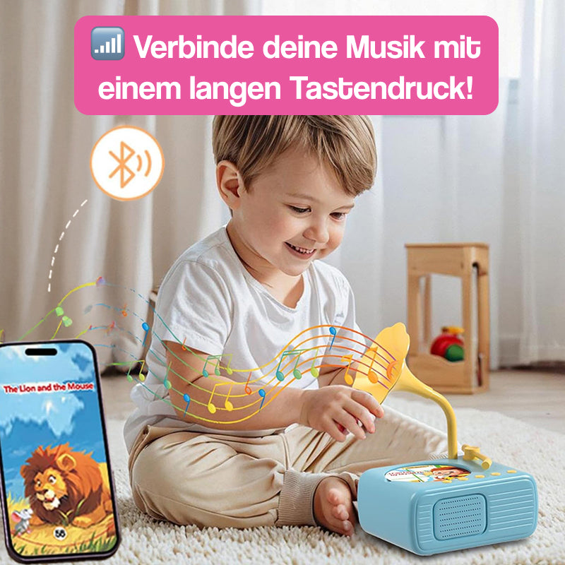 Smartes Mini-Grammophon mit 96 Schallplatten + Bluetooth