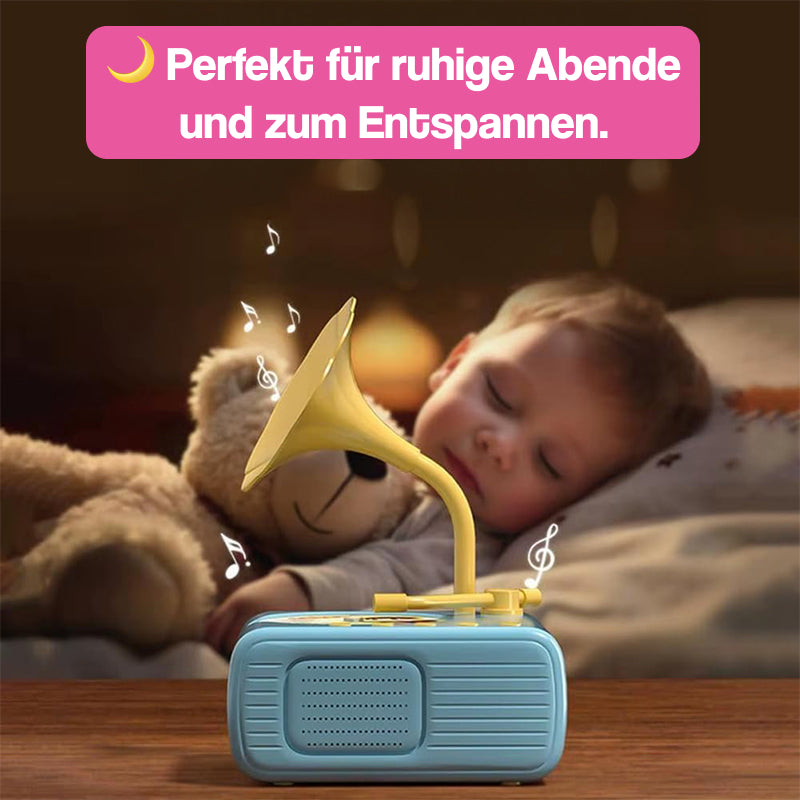 Smartes Mini-Grammophon mit 96 Schallplatten + Bluetooth