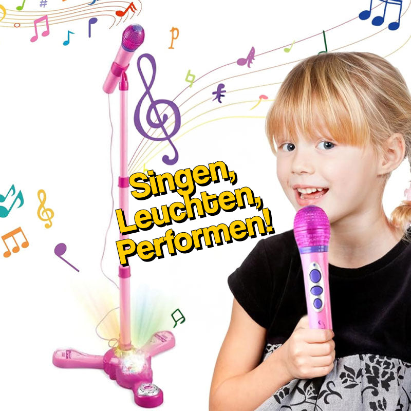 Komplettes Karaoke-Mikrofon-Set mit LED-Ständer