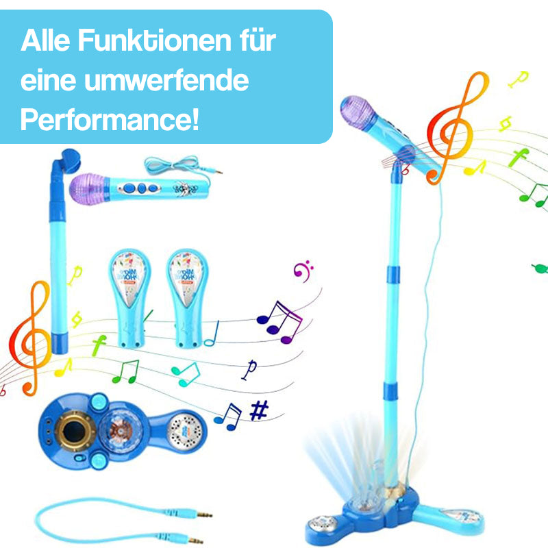Komplettes Karaoke-Mikrofon-Set mit LED-Ständer