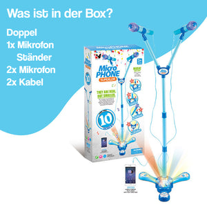 Komplettes Karaoke-Mikrofon-Set mit LED-Ständer