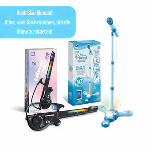 Komplettes Karaoke-Mikrofon-Set mit LED-Ständer