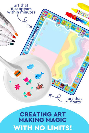 Kinder-Zero-Mess-Zauber-Wasser-Malunterlage mit Stift und Pinsel