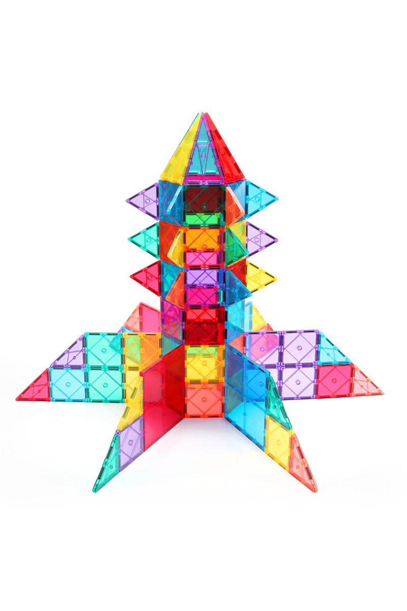 Magnetische Bauklötze transparentes Klötzchen Spielzeug