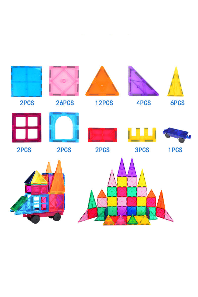 Magnetische Bauklötze transparentes Klötzchen Spielzeug