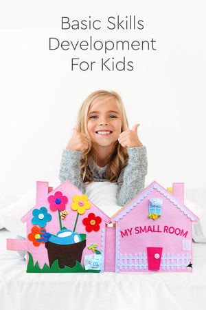 Mein kleines Zimmer Montessori Interaktive Multi-Aktivität Pädagogisches Stilles Buch