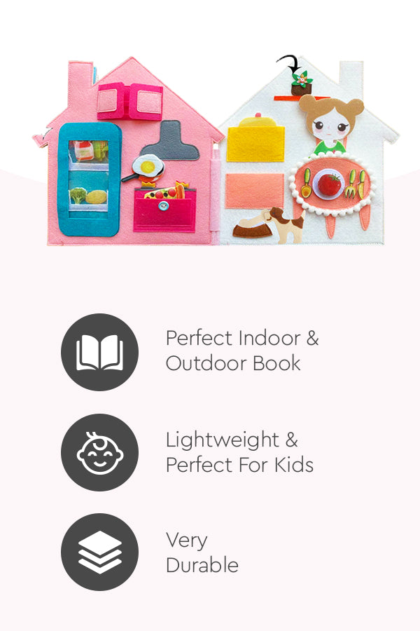 Mein kleines Zimmer Montessori Interaktive Multi-Aktivität Pädagogisches Stilles Buch