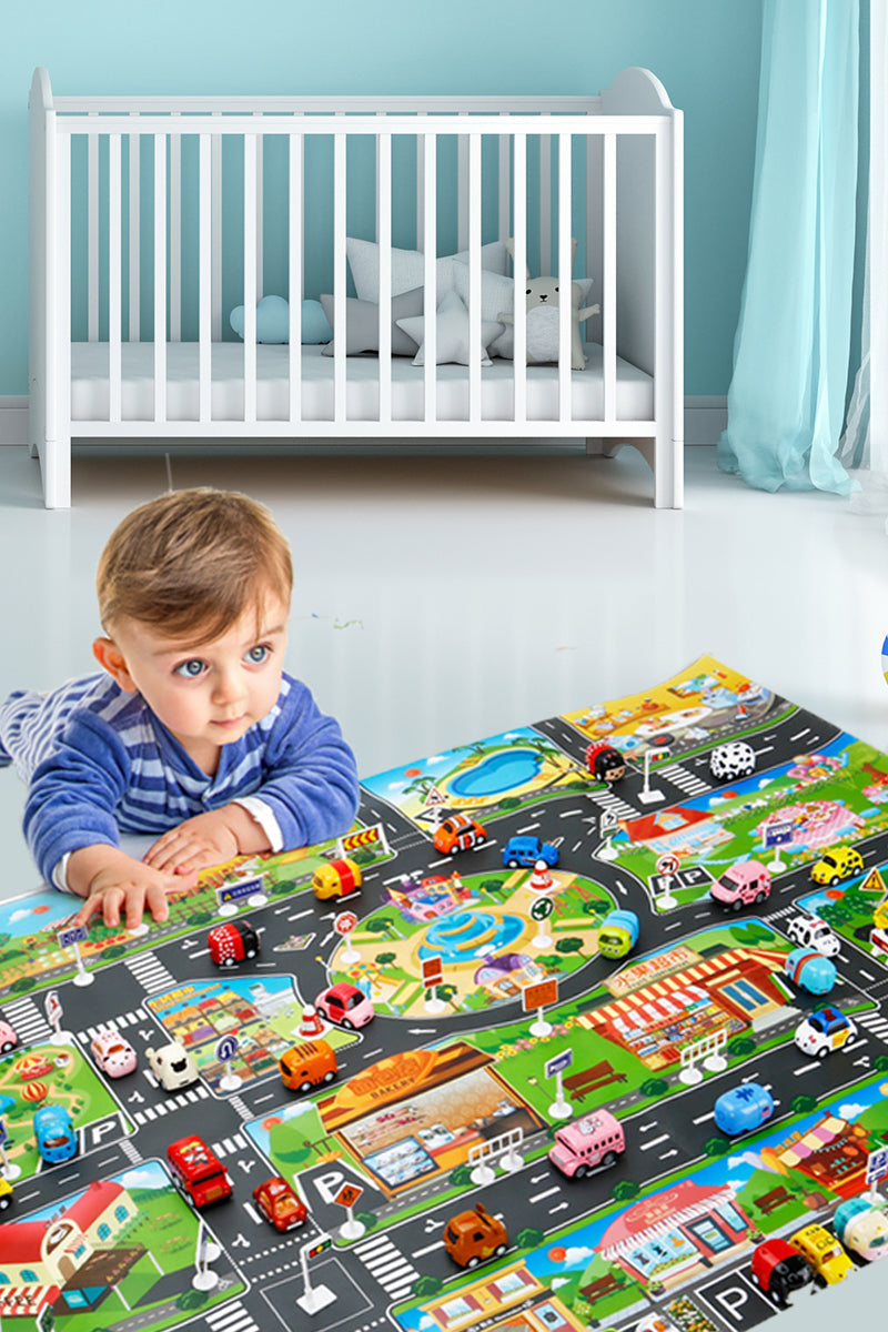 Montessori Spielzeuge Stadtplan mit abnehmbarem Autos