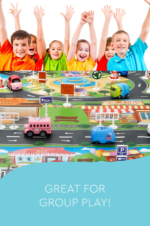 Montessori Spielzeuge Stadtplan mit abnehmbarem Autos